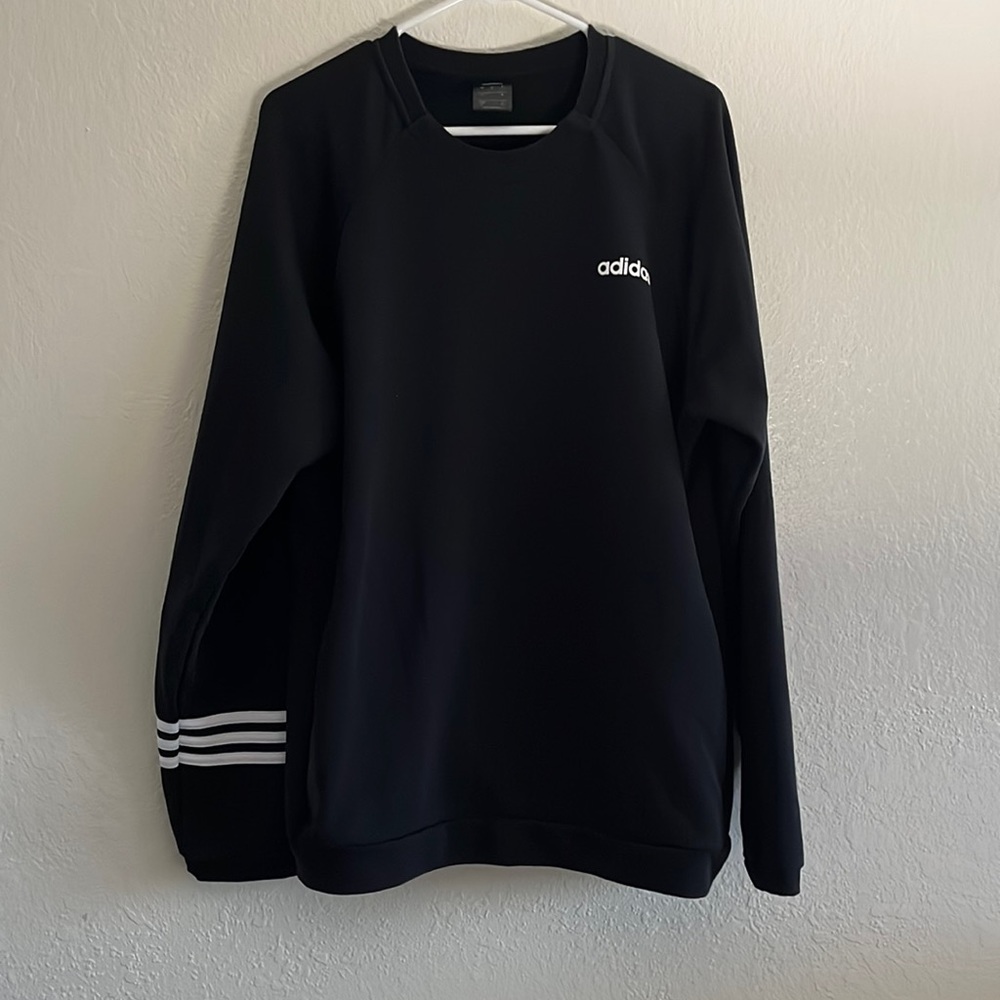 Black adidas pull over sweater